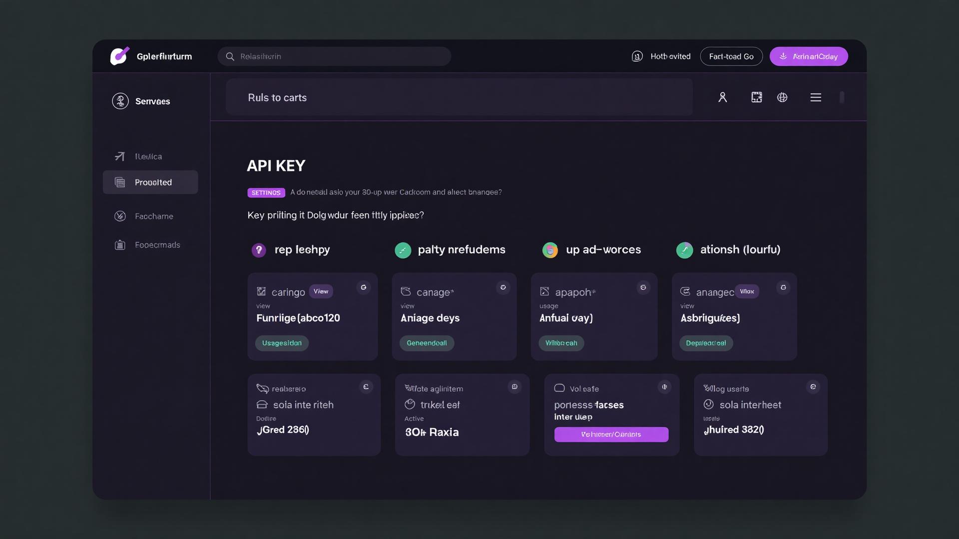 API Dashboard Interface
