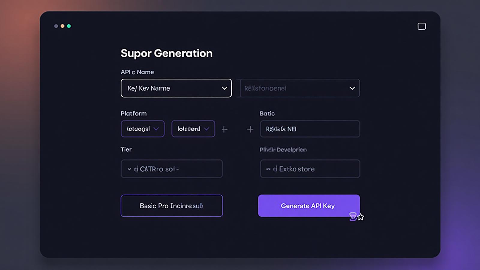 API Key Generation Interface